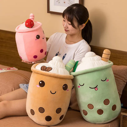 Bubble tea plush pillow