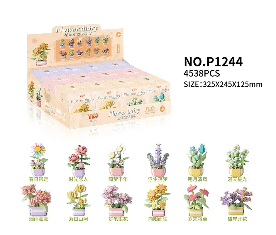 Flower Succulents Building Blocks