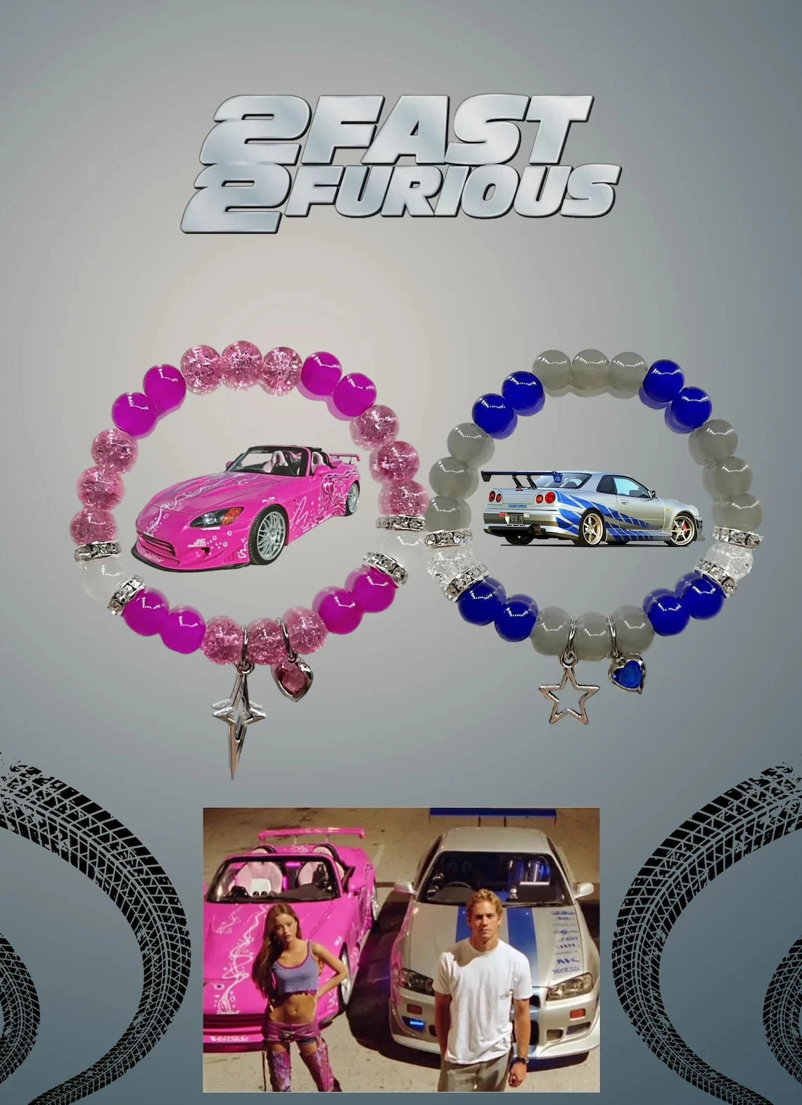 Matching Fast and Furious couples Bracelets